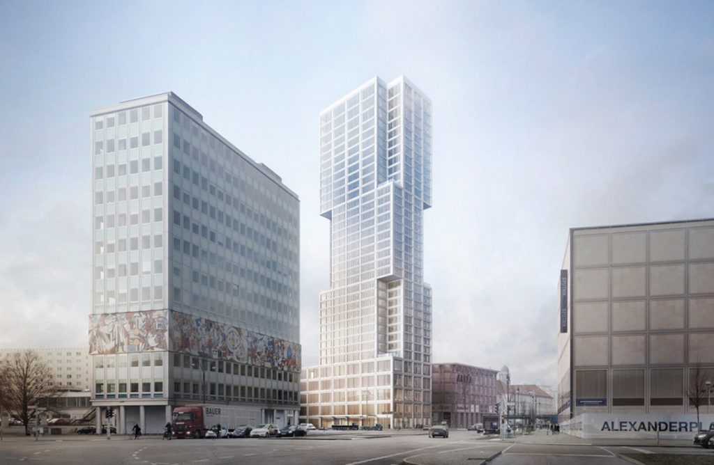 Rendering des Berlin Capital Tower am Alexanderplatz